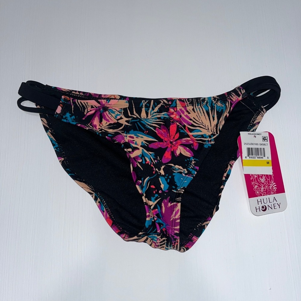 Hula Honey Women's Bikini‎ Bottoms Floral Medium NWT